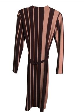 Nwt Nina Leonard Stripe Dress Casual Career Travel Long Stretch Party Medium